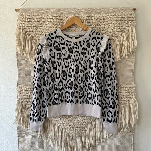 Rachel Zoe Leopard Cashmere Blend Heidi Sweater - Picture 1 of 7
